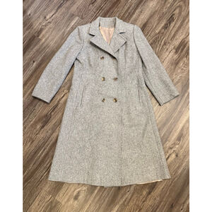 Vintage 60s Gray Double-Breasted Pea Coat